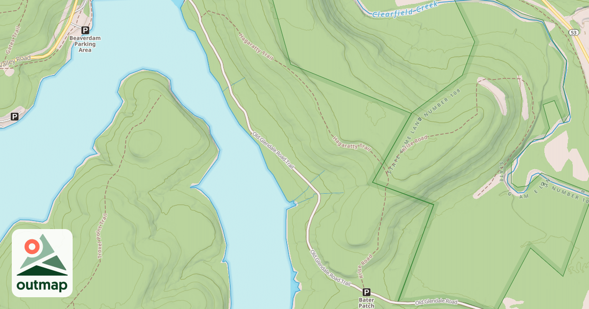 Map of Prince Gallitzin State Park Trails