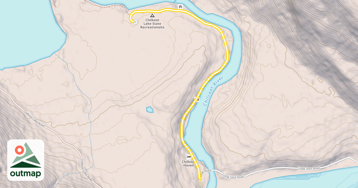 Map of Lutak Road in Haines