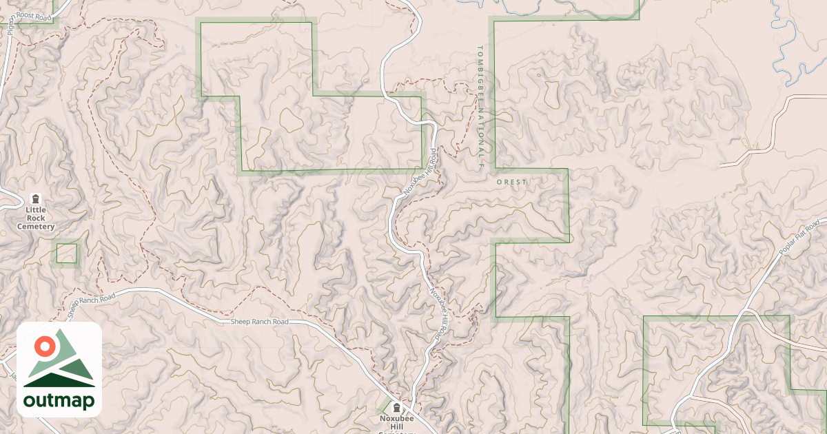 Map of NOXUBEE CEM ROAD