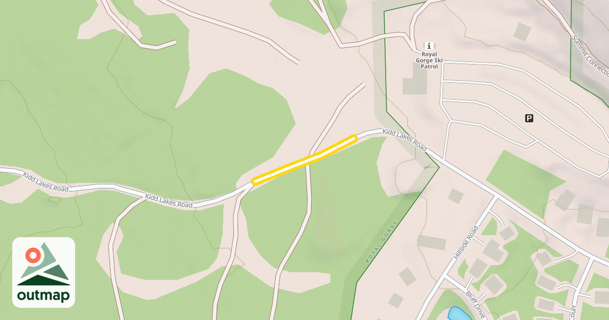 Map of Kidd Lakes Road