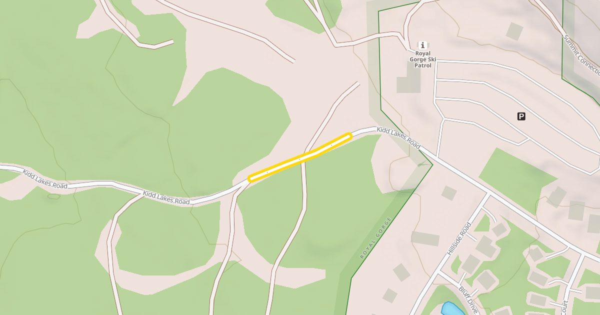 Map preview of Kidd Lakes Road