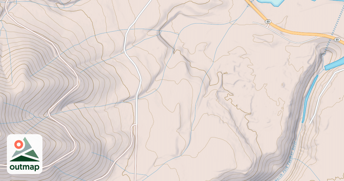 Map of ALMONOR FLAT TIE