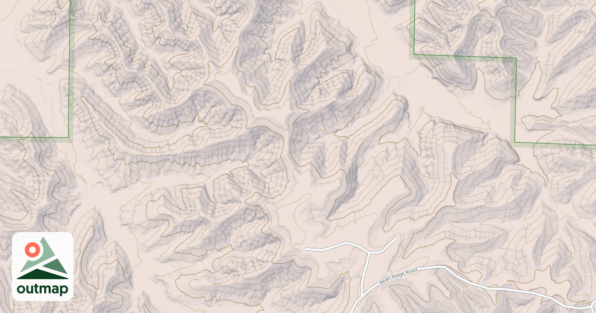 Map of SLICK RIDGE