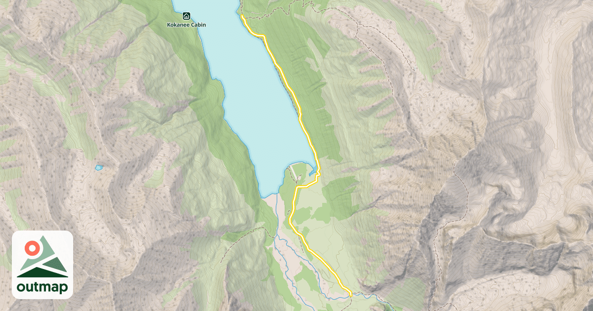 Map of Eklutna Lakeside Trail
