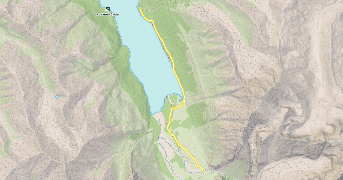 Map preview of Eklutna Lakeside Trail