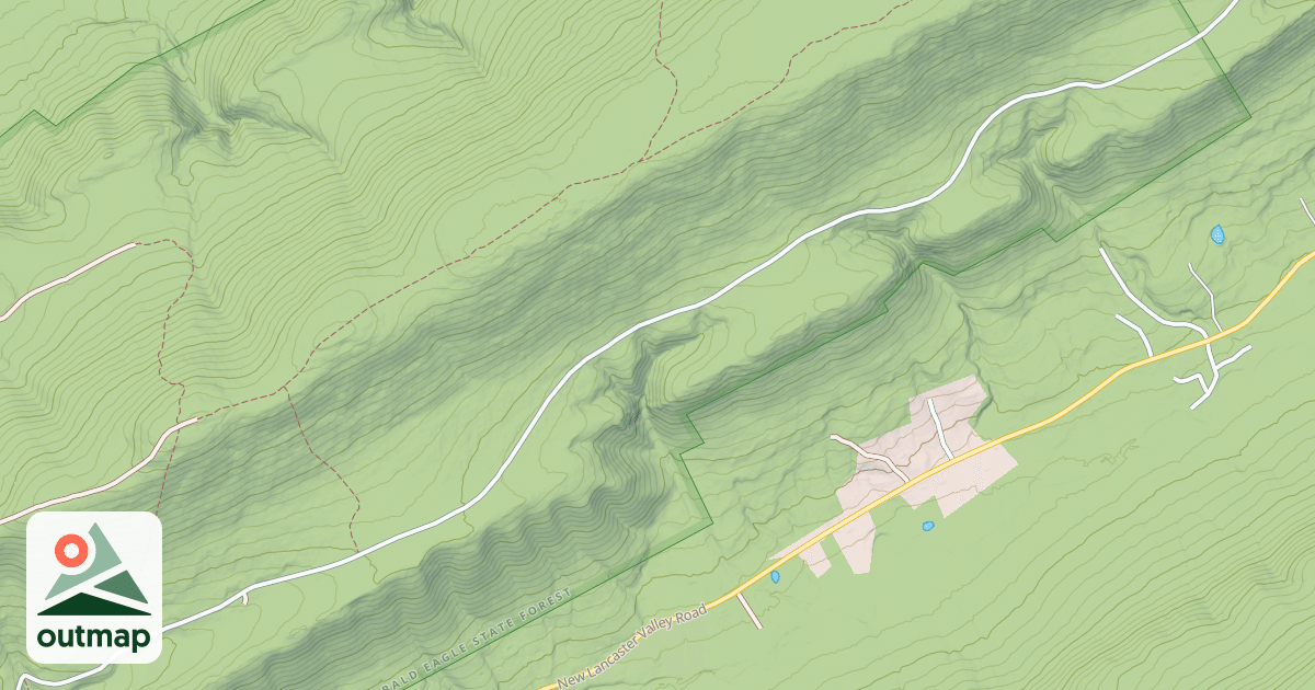 Map of Bald Eagle State Forest Snowmobile Trails