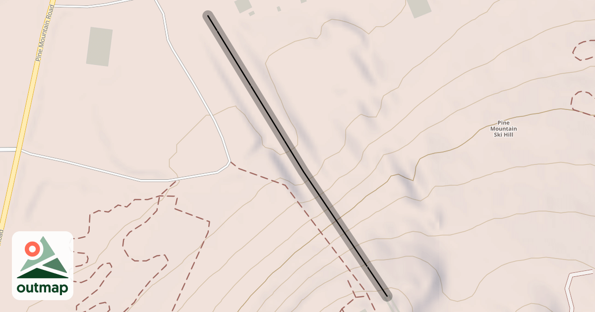 Map of Bulldozer Hill (Pine Mountain Ski Jump)