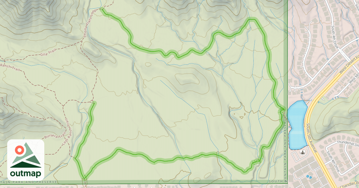 Map of Cholla Flats Loop
