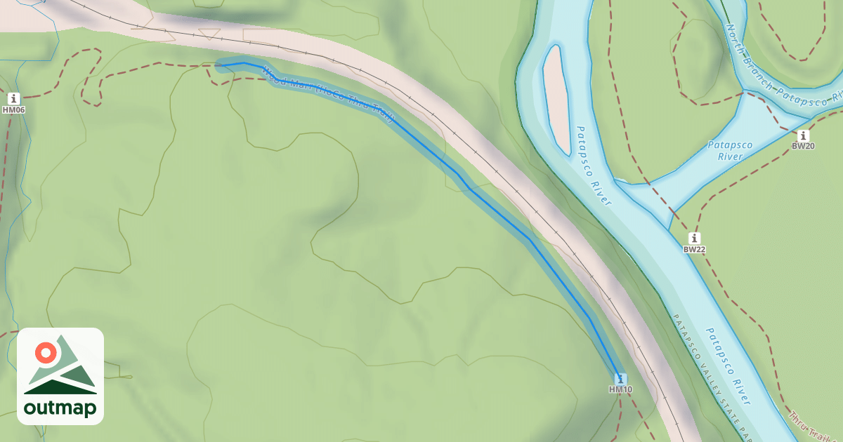 Map of Wood-Marr (HoCo Thru Trail)