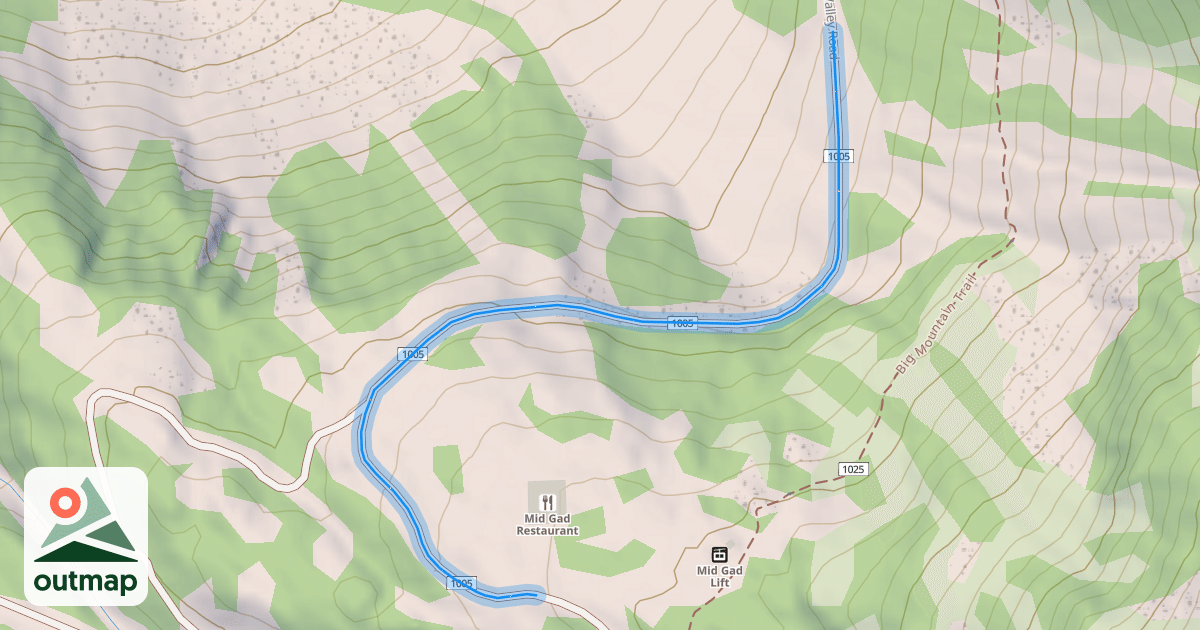 Map of Gad Valley Road