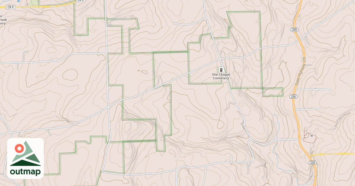 Map of Bobell Hill State Forest Snowmobile Trail