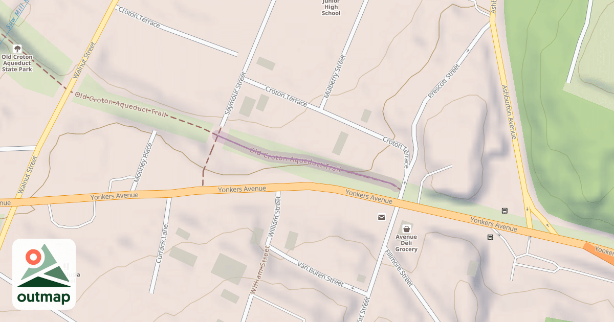 Map of Old Croton Aqueduct Trail