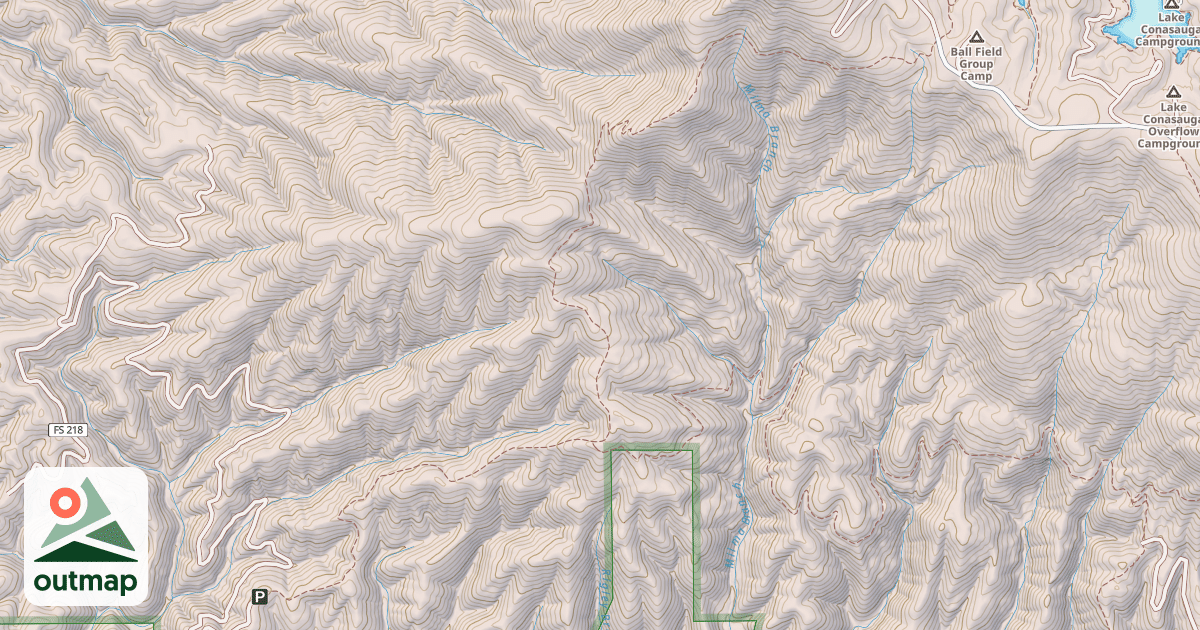 Map of USFS Motor Vehicle Use Map Trails 16848
