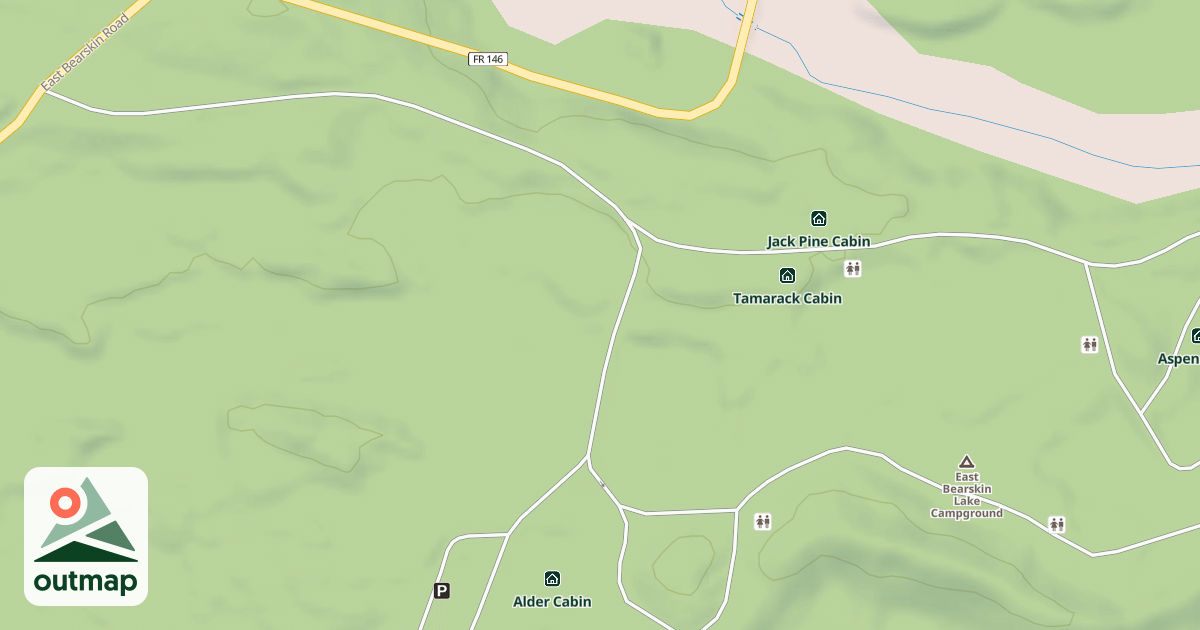 Map of EAST BEARSKIN LAKE CAMPGROUND