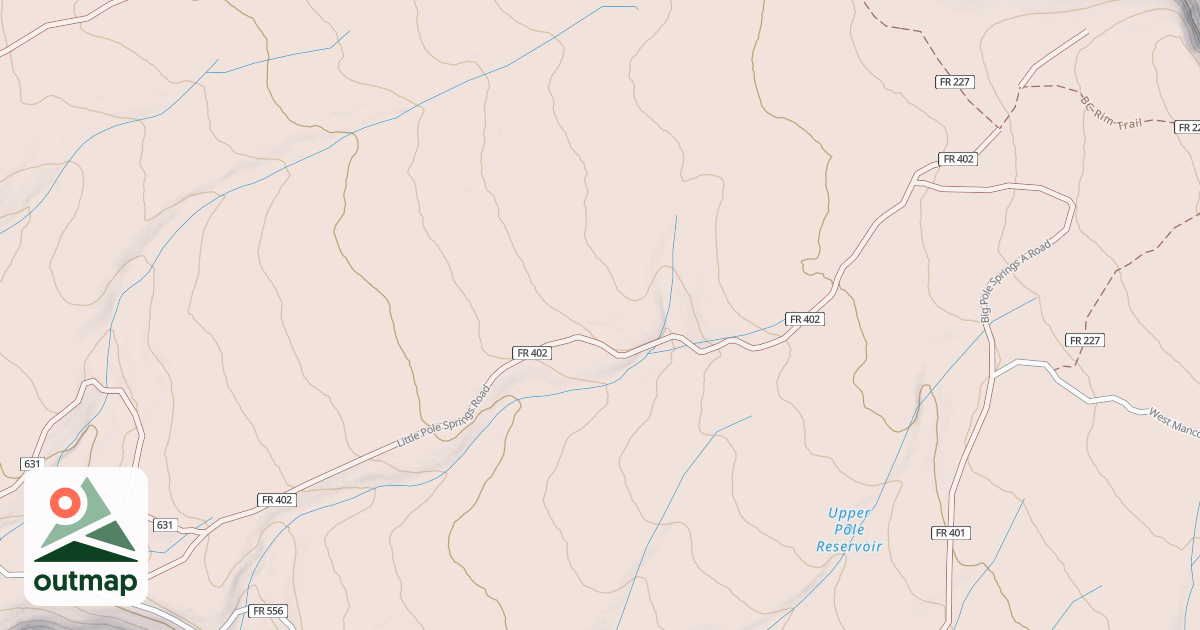 Map of LITTLE POLE SPRINGS