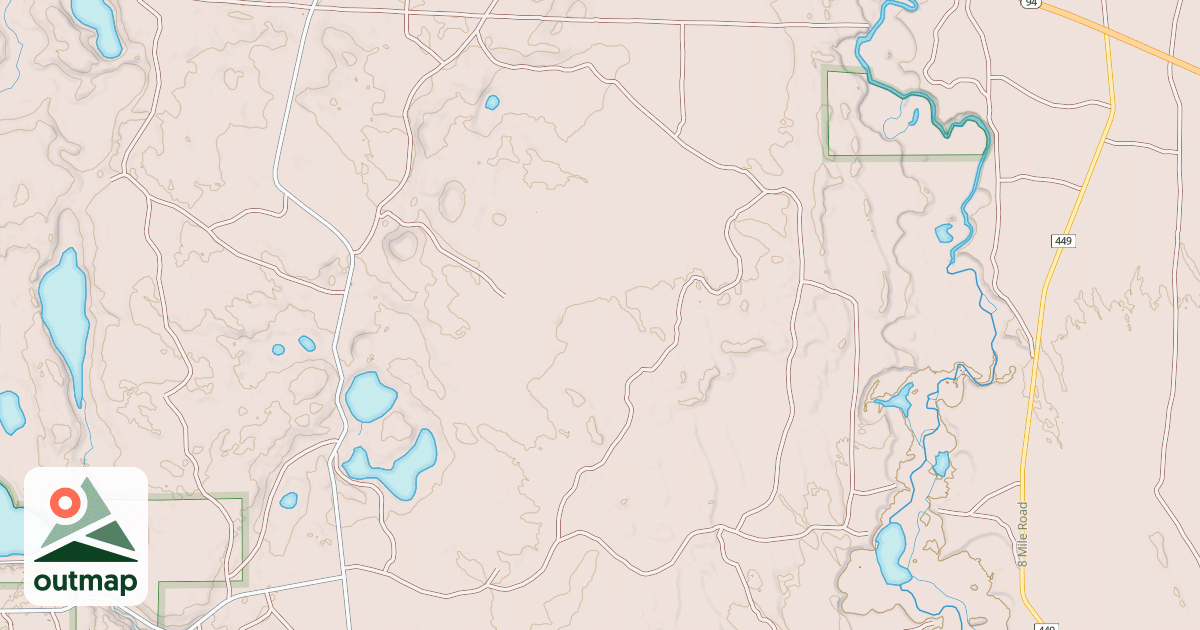 Map of MULE SHOE LAKE