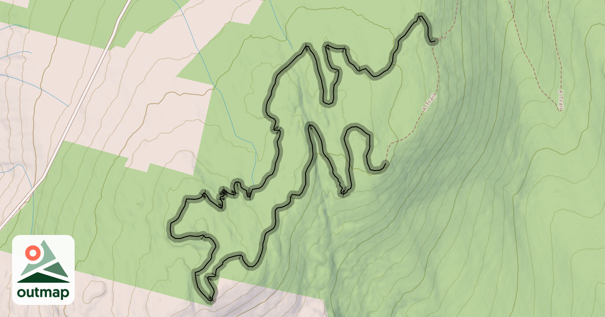 Map of McGaffey Mountain Crown