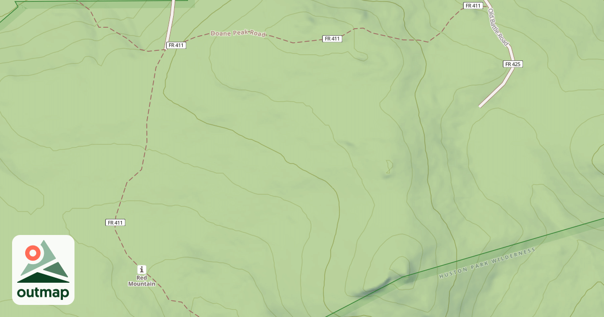 Map of DOANE PEAK