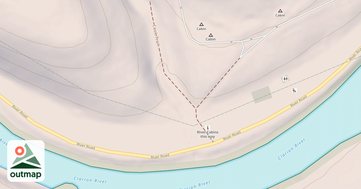 Map of Cook Forest State Park Trails