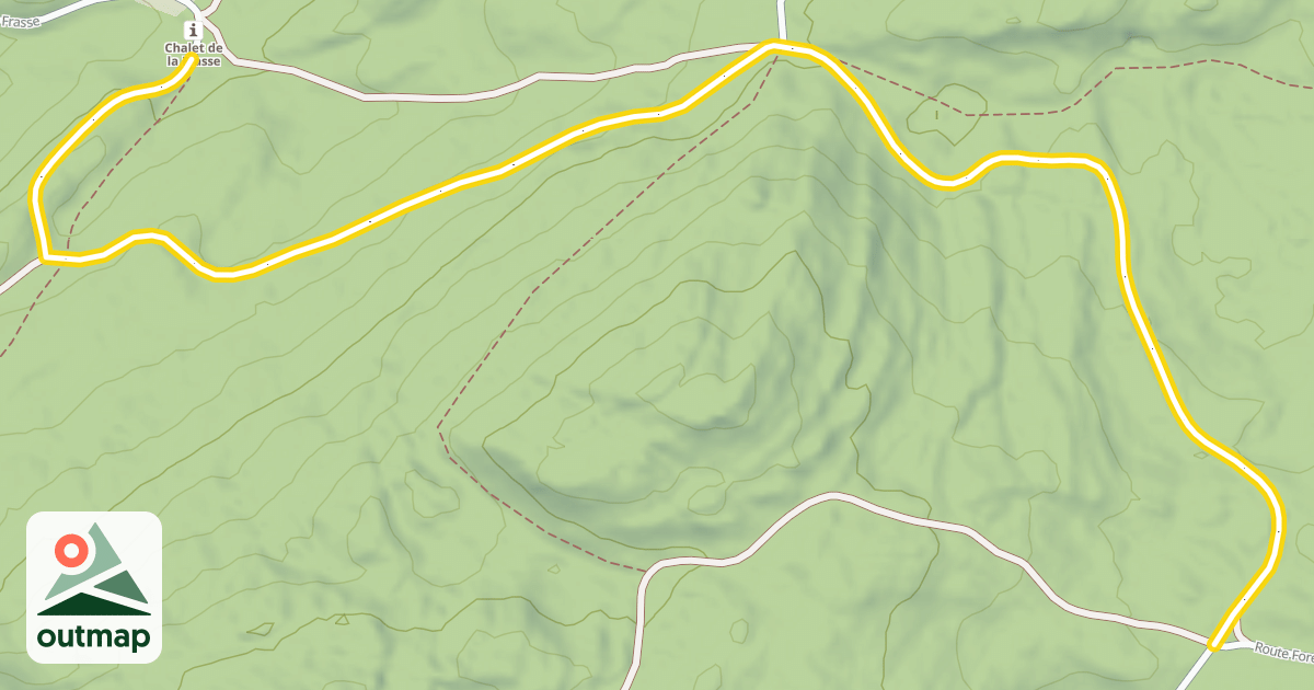 Map of Route Forestière de la Frasse