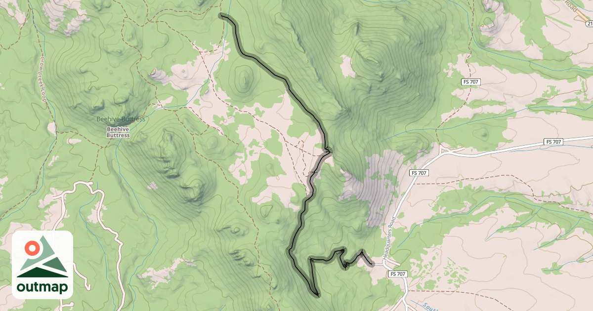 Map of Headquarters National Recreation Trail