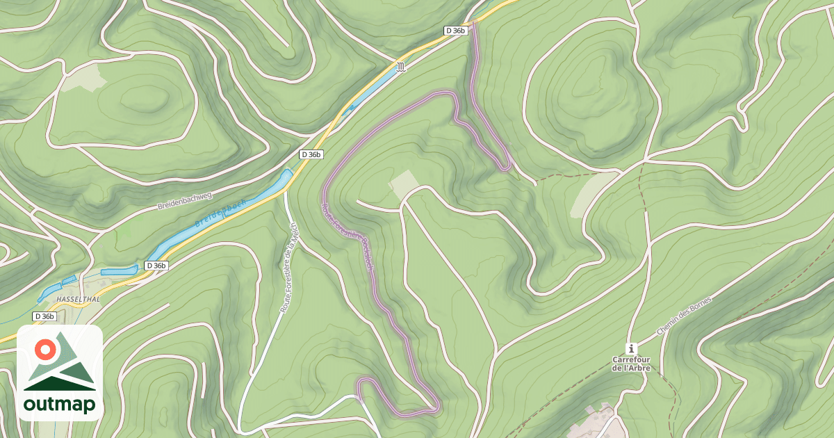 Map of Route Forestière Bocksloch