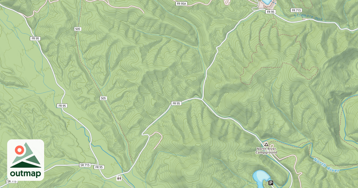 Map of NORTH RIVER