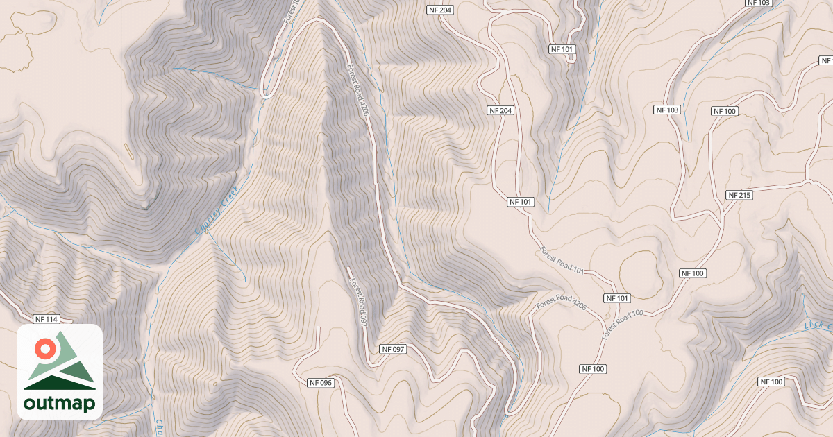 Map of CHARLEY CREEK ROAD