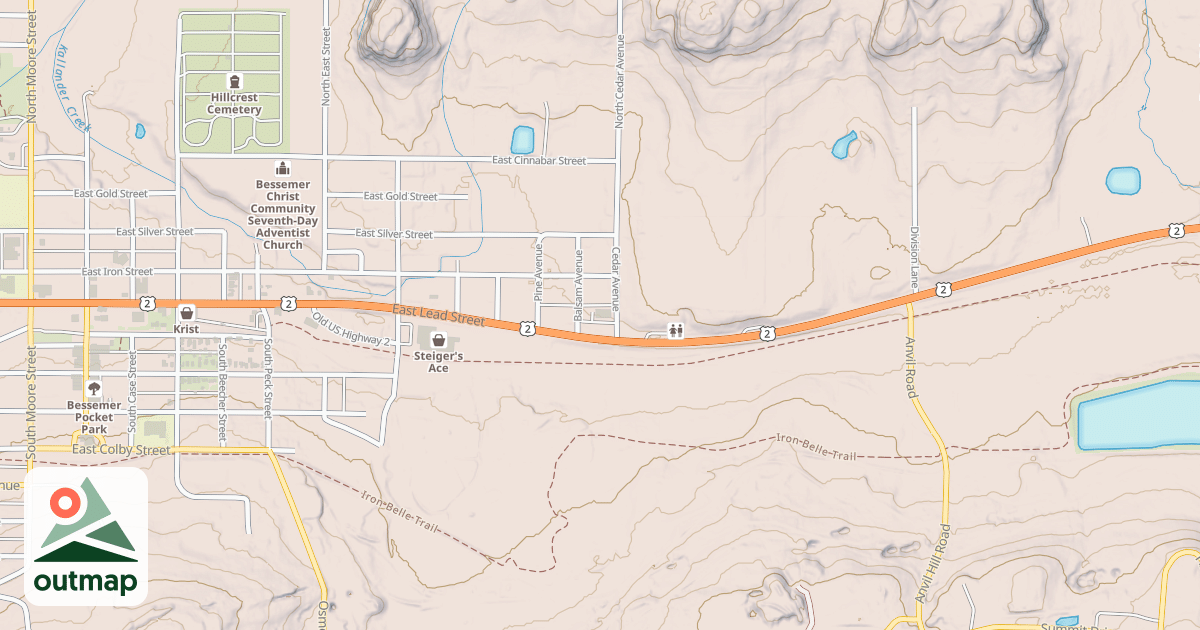 Map of Ironwood To Bessemer State Trail
