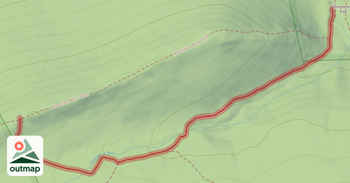 Map of Blue-White Trail