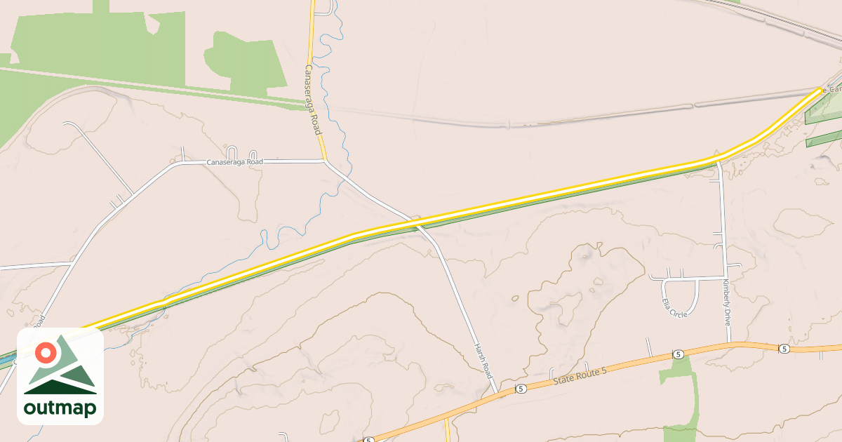 Map of Erie Canalway Trail