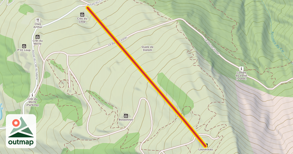 Map of Louveteau