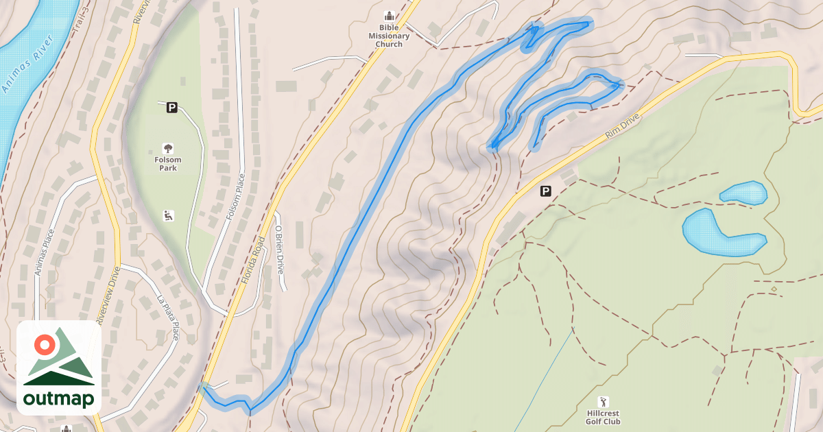 Map of Lions Den Trail