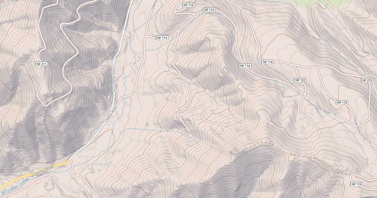 Map preview of LOWER FLAG MOUNTAIN