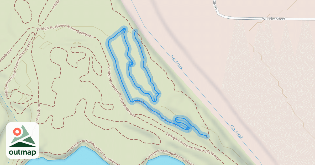 Map of Lehigh Portland Trails: Midside