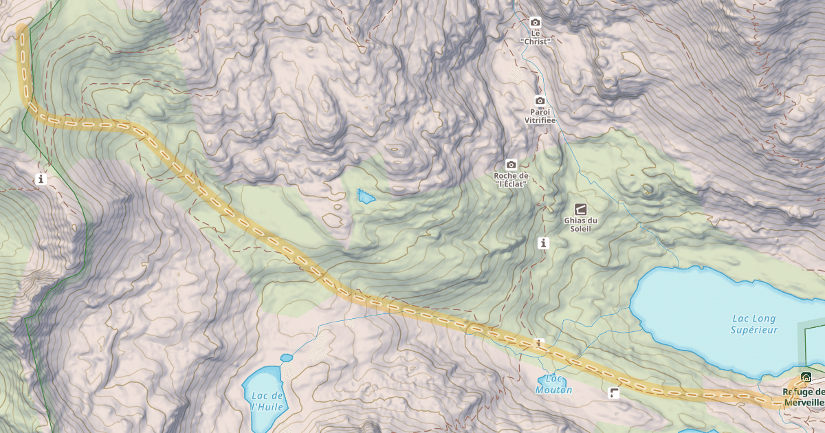 Map preview of Mont de l'Arpette — Refuge des Merveilles
