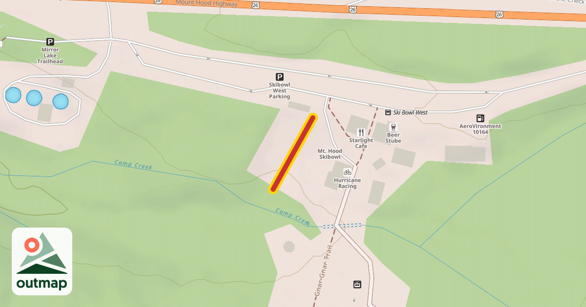 Map of Parking Lot Rope Tow