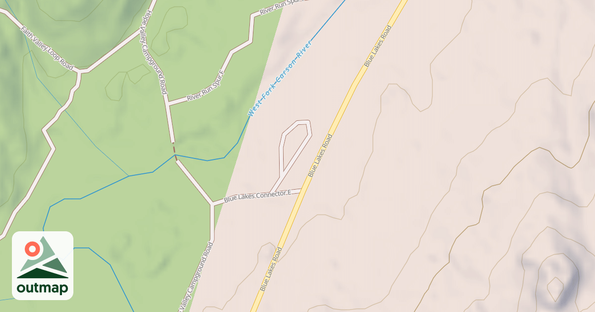 Map of BLUE LAKES LOOP F