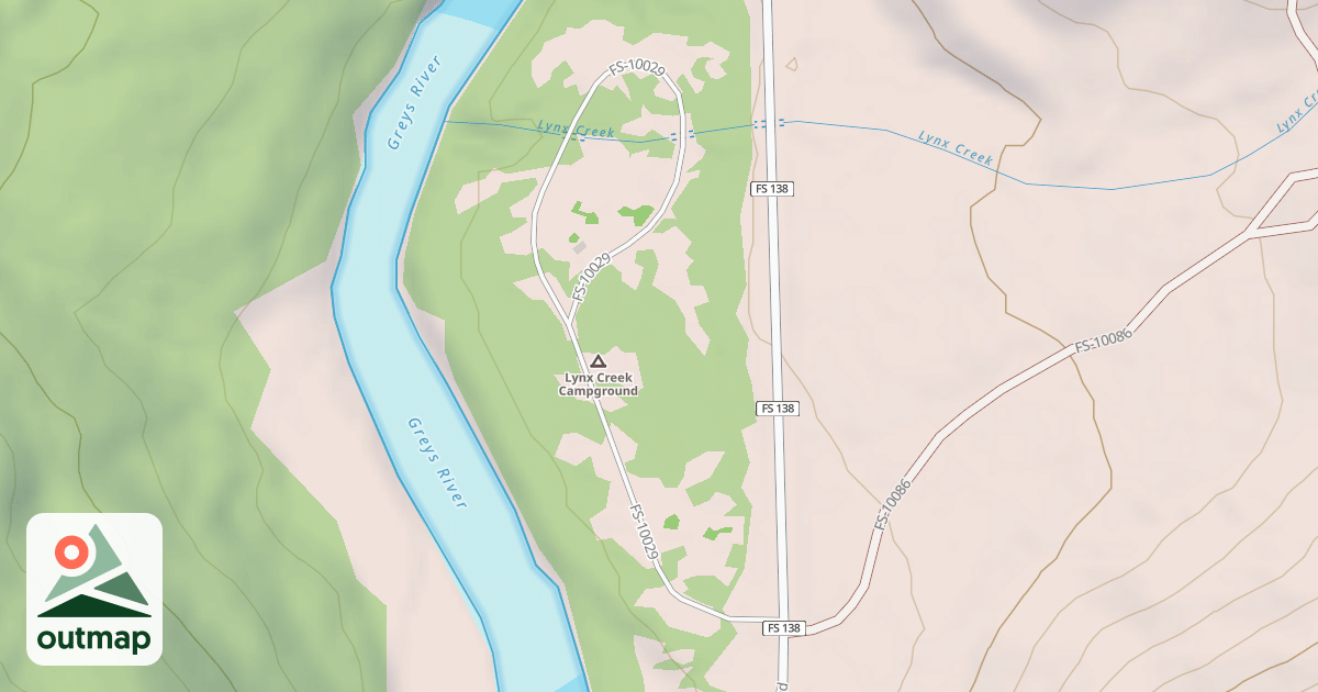 Map of LYNX CREEK CAMPGOUND