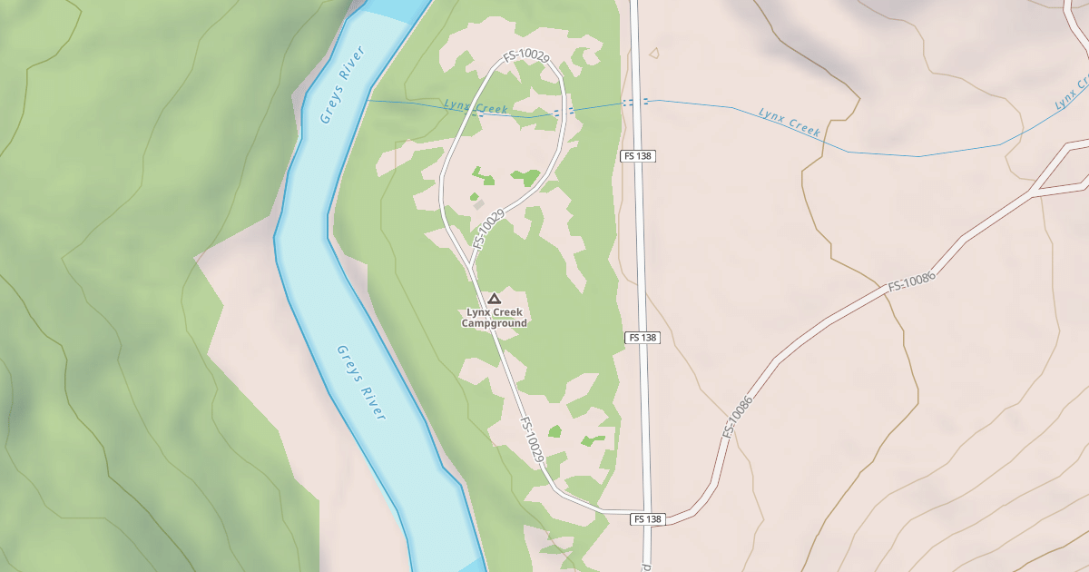 Map preview of LYNX CREEK CAMPGOUND