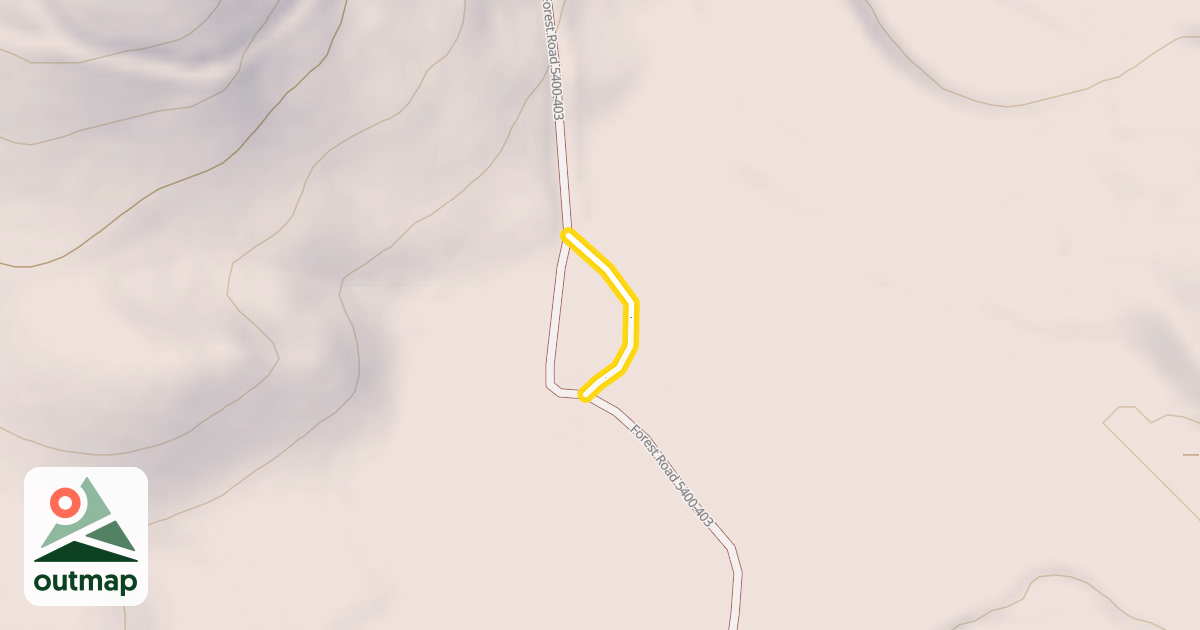 Map of Forest Road 5400-403
