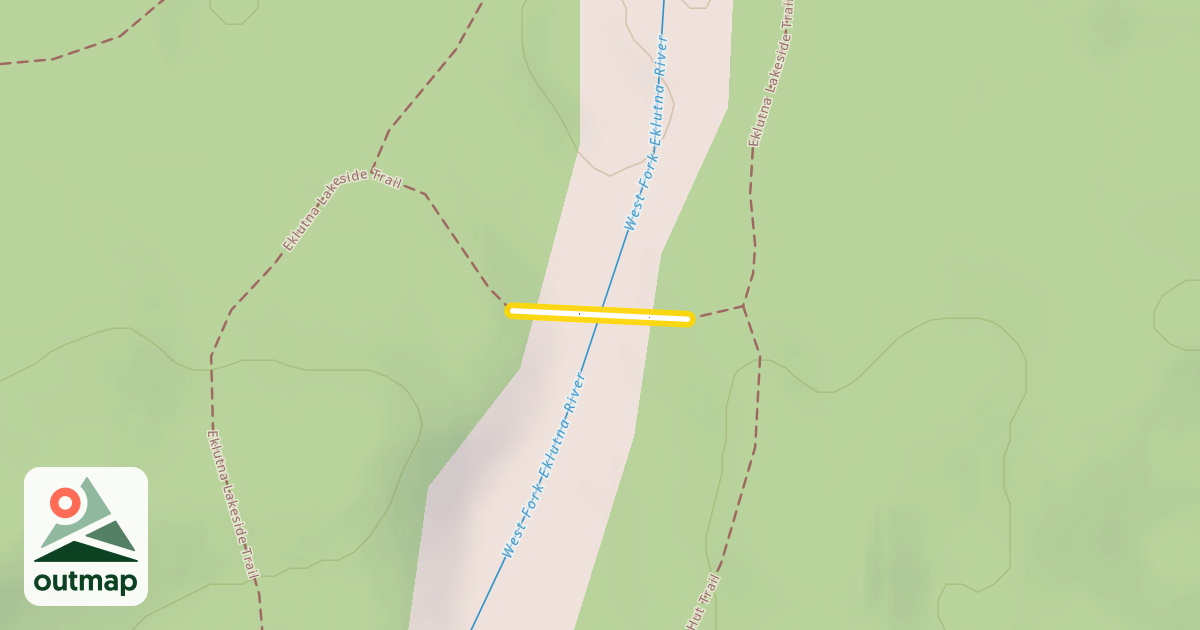 Map of Eklutna Lakeside Trail