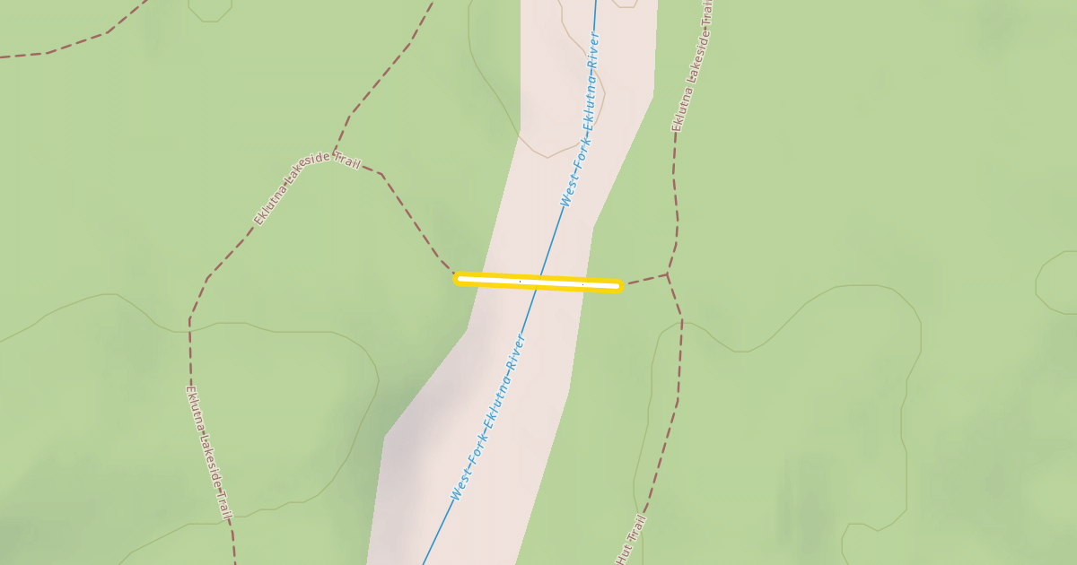 Map preview of Eklutna Lakeside Trail