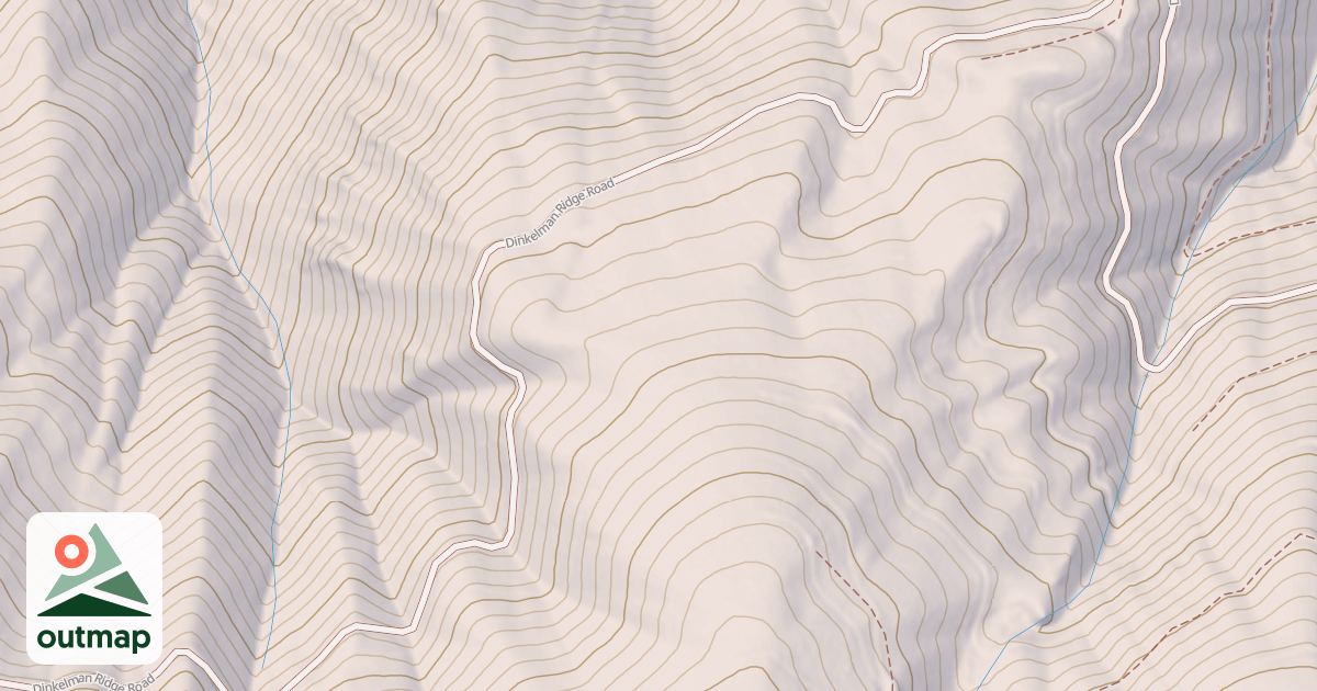 Map of DINKELMAN RIDGE