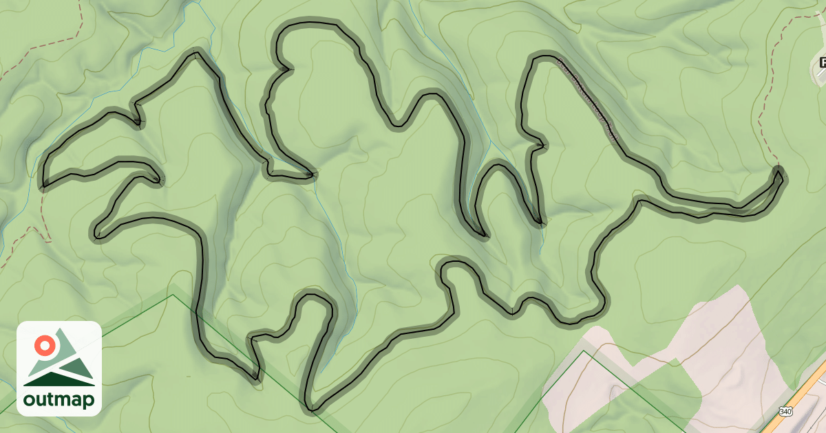Map of Bear Bottom Loop Trail