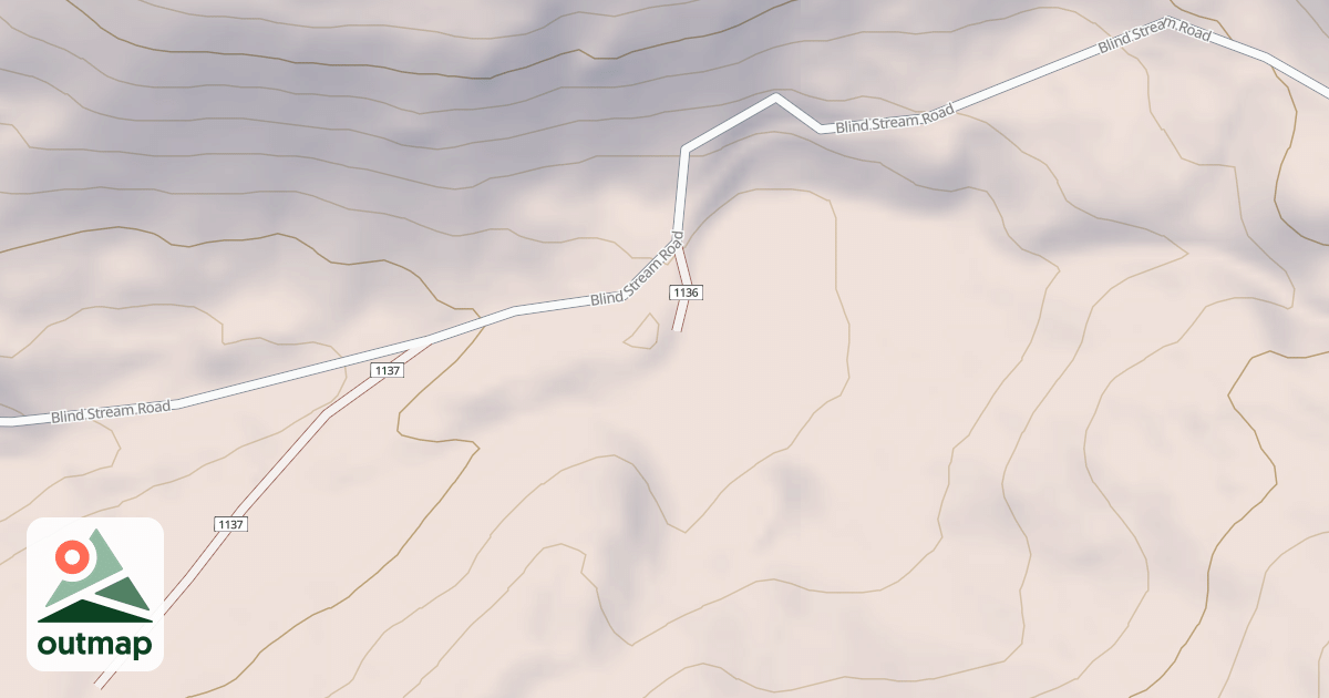 Map of BLIND STREAM CURVE SPUR SOUTH