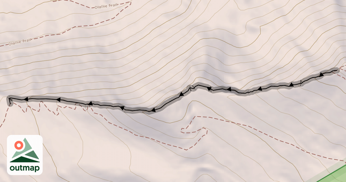 Map of Olallie Trail Downhill Alternate