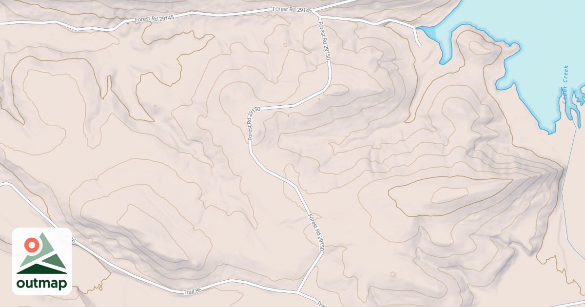 Map of CEDAR CREEK LAKE