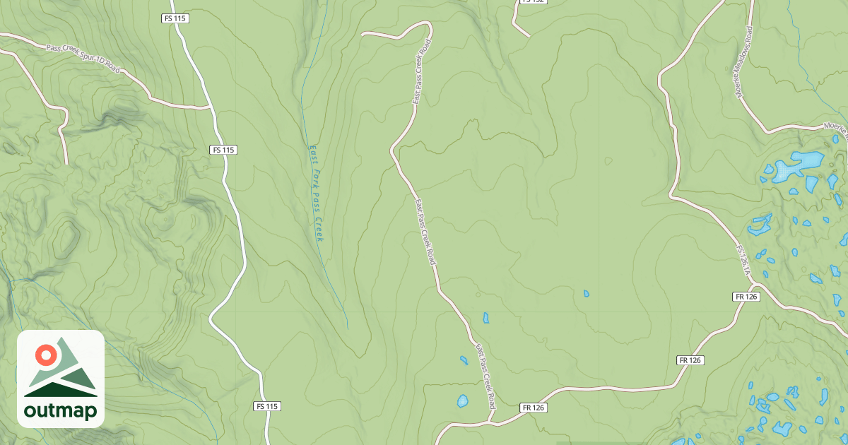 Map of EAST PASS CREEK RD