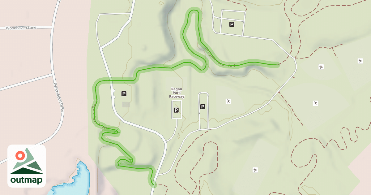 Map of Reagan Park Trail